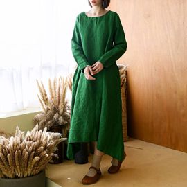 [Natural Garden] MADE N Line Linen Dress_High quality material, linen material, comfortable fit A-line_ Made in KOREA